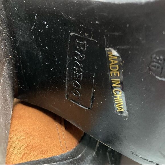 BAMBOO, fringe heeled  booties, Size 6 - Picture 7 of 13